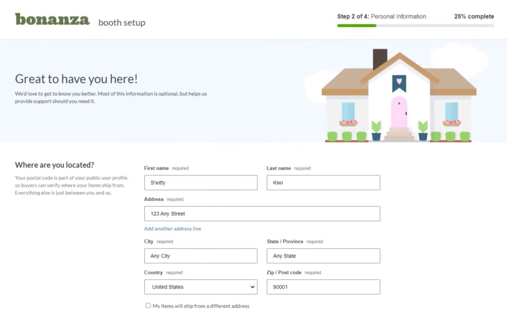 Provide your personal detail. 